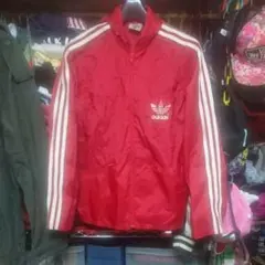 ヴィンテージ adidas アディダス ナイロンパーカー 赤 検 レア ジャージ