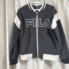 FILA フリースジャケット グレー/ホワイト
