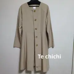 テチチ　トレンチコート　ノーカラー　ベージュ