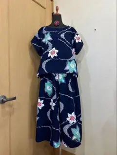 유카타 핸드메이드 리메이크 탑팬츠 코사지 3종 세트