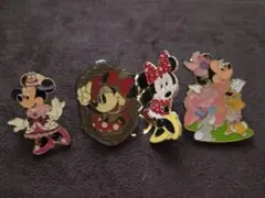 ミニーマウス ピンバッジ 4個セット