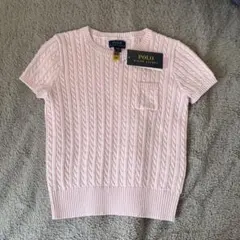 Polo Ralph Lauren ピンク ケーブルニットセーター キッズ