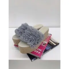 dazzlin フリル厚底サンダル グレーのサムネイル