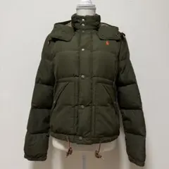 ポロラルフローレン　ダウンジャケット　2way　カーキ　ポニー刺繍　Sサイズ