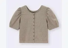 GU ジーユー 2WAYジャカードボリュームスリーブT 241-342807