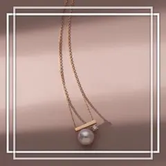 a777I【高品質⭐️】淡水パールネックレス　CZダイヤ　K18GP ギフト