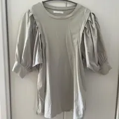 MARLENE JOBERT マルレーヌジョベル パフスリーブ　グレージュ