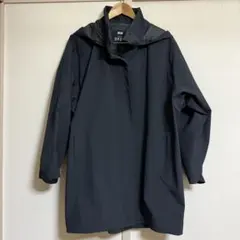 ユニクロ　ブロックテックハーフコート　ブラック　送料込