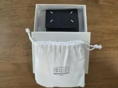 新品未使用Maison Margiela ブラックレザー三つ折り財布