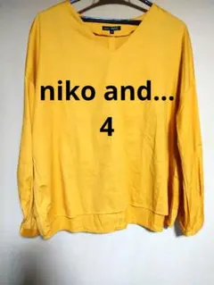 ★niko and..長袖Vネック ブラウス カットソー ゆったり 大きい LLのサムネイル