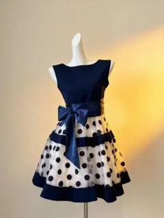 エムズグレイシー ロングワンピース ドレス リボン Aライン グログラン 