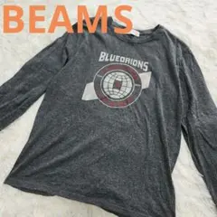 BEAMS ビームス ロンT グレー 長袖 Tシャツ ビンテージ風 プリント古着のサムネイル