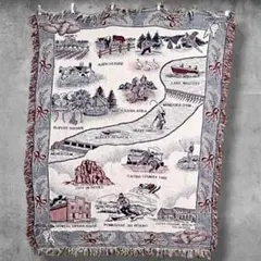 BOJL 地図 ラグ ブランケット ビンテージ アイダホ州 街 アウトドア