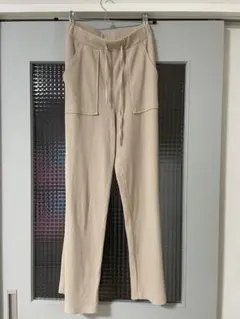 【即購入OK】ウエストゴムリブパンツ ベージュパンツ レディース Mサイズのサムネイル