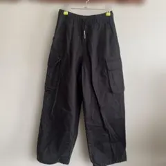 GU キッズ カーゴパンツ ブラック 140cm