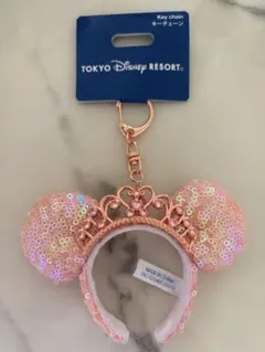 東京ディズニーリゾート ミニー　カチューシャ　ティアラ　スパンコール　ピンク