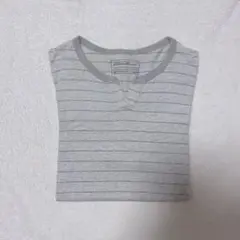 エディーバウアー　キーネックTシャツ　ボーダー半袖Tシャツ　Mサイズ　メンズのサムネイル