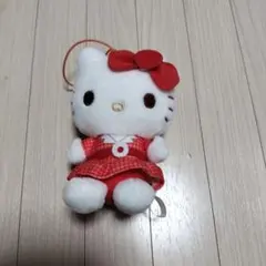 サンリオキャラクターズ　ハローキティ レトロワンピース ちょいデカマスコット