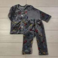 建設車両プリント ベビーパジャマ 上下セット