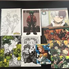 ヒロアカ　ポストカードステッカーコースター色紙セット　映画特典色紙