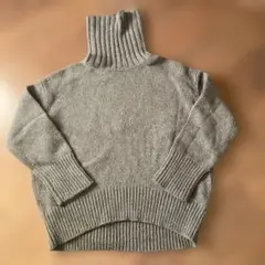 GALERIE VIE ファインウール タートルネックプルオーバー　ブラウン　S