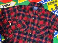 ペンドルトンビンテージチェックウールシャツ70s70年代シャドーオンブレーUS製