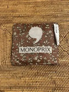 MONOPRIX 花柄エコバッグ ブラウン