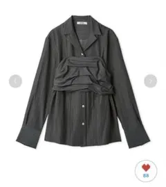 SNIDEL サテンレイヤードストラクチャーブラウス