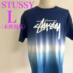 STUSSY ステューシー グラデーションロゴTシャツ 青白　未使用品　タグ付き