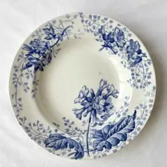 U348-3 清朝期 古染風景花弦文 皿 中国古美術 時代傷有 た - メルカリ