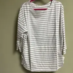 ボーダー柄 ポケット付き カットソー
