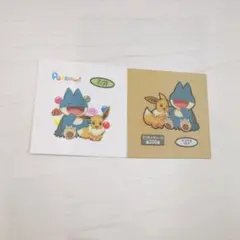 イーブイ&ゴンベ　ゴンベ&イーブイ　ポケモンパンシール　デコキャラシール