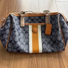 Coach ハンドバッグ ネイビー/オレンジ