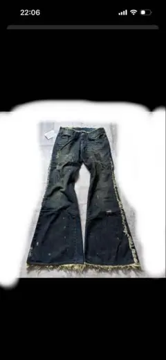 dead stock 00s goa flare coating denim