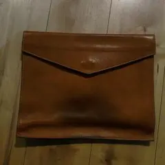 ブラウンレザー クラッチバッグ 封筒型