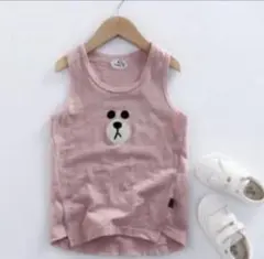 【美品】タンクトップ ノースリーブ 90 100 韓国 熊