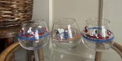 スヌーピーゆらゆらグラス　タンブラー　グラス　昭和レトロ　3個セット