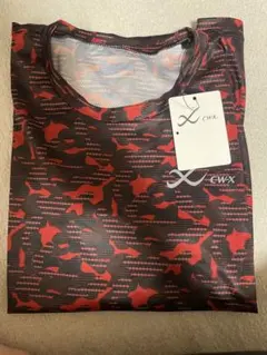 CW-X メンズ Sサイズ トップス 赤黒迷彩【新品】