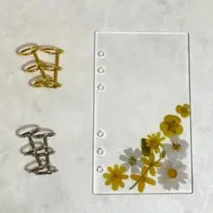 ✨訳あり✨A6 アクリルレジンバインダー　リング付き　韓国　貯金