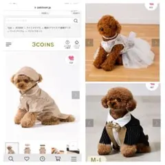 お買い得！　新品未開封　小型犬　ドレス/タキシードパジャマ3着セットのサムネイル