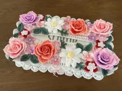 ハンドメイド レース編み　★ティッシュボックスカバー★