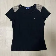 バーバリーブルーレーベル 半袖Tシャツ ブラック 38 ノバチェック
