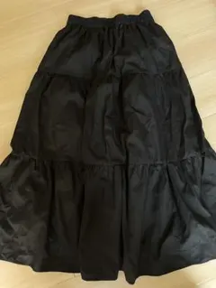 GRL ブラック ティアードスカート Mサイズ