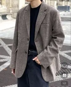 clutch ウールヘリンボーンジャケット nugu P000KALL タカミツ