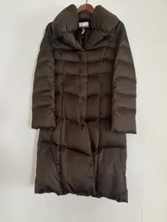 ダークブラウン ロングダウンジャケット