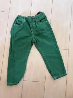 H&M リラックスフィット グリーンパンツ 92cm