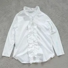 ★極美品★ YC センソユニコ　長袖シャツ　フリル　ブラウス　イタリア製 　XL