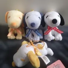 新品　ロゴリボン　スヌーピー　ぬいぐるみ　キーホルダー　セット
