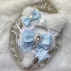 即日発送 ぬい服 10cm ねこ 水色 にじぱぺっと ハンドメイド