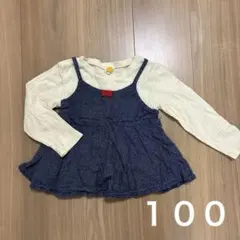 moujonjon スカート付き長袖カットソー 100cm